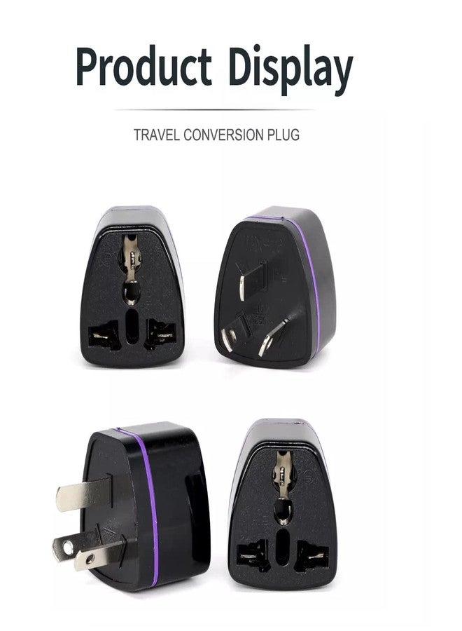 Adaptro Type I Adapter for Australia - Universal Travel Plug Converter - India to Australia, China, New Zealand, Fiji - for Mobile Phones, Laptops, Camera - 10A 250V - Black, 2 Adapter - Image 4